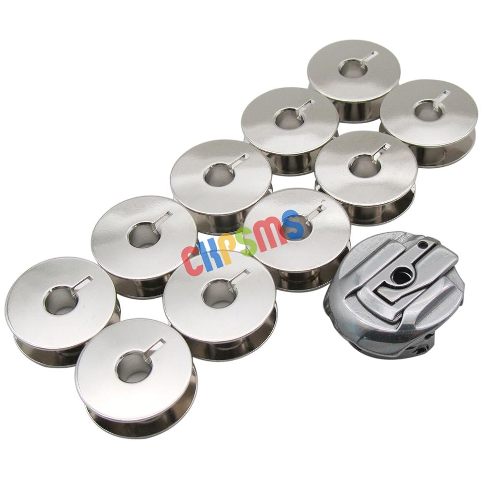 Sewing Machine Yarn - BOBBIN CASE &10 PCS Steel BOBBINS