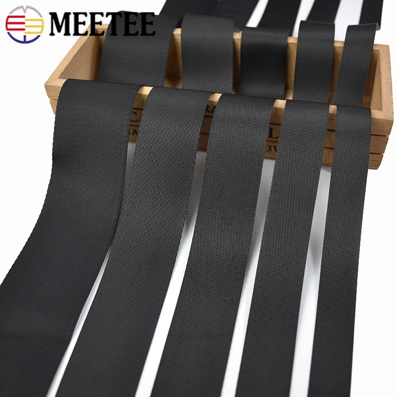 Binding Tape Bias - 5M 10-100mm 0.7mm Thick Black Nylon