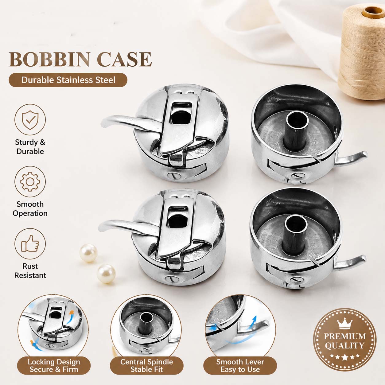 Sewing Machine Yarn - Sewing Machine Bobbin Case Stainless Steel