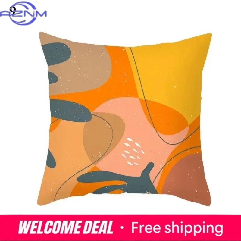 Boho Orange Abstract Cushion C - Century Textile & Sewing Supply By Owner 评论和价格