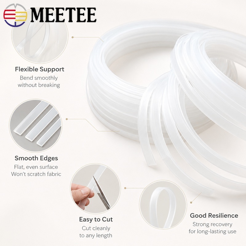 20M 4-12mm Clear PP Plastic Co - Textile Sewing Support 评论和价格