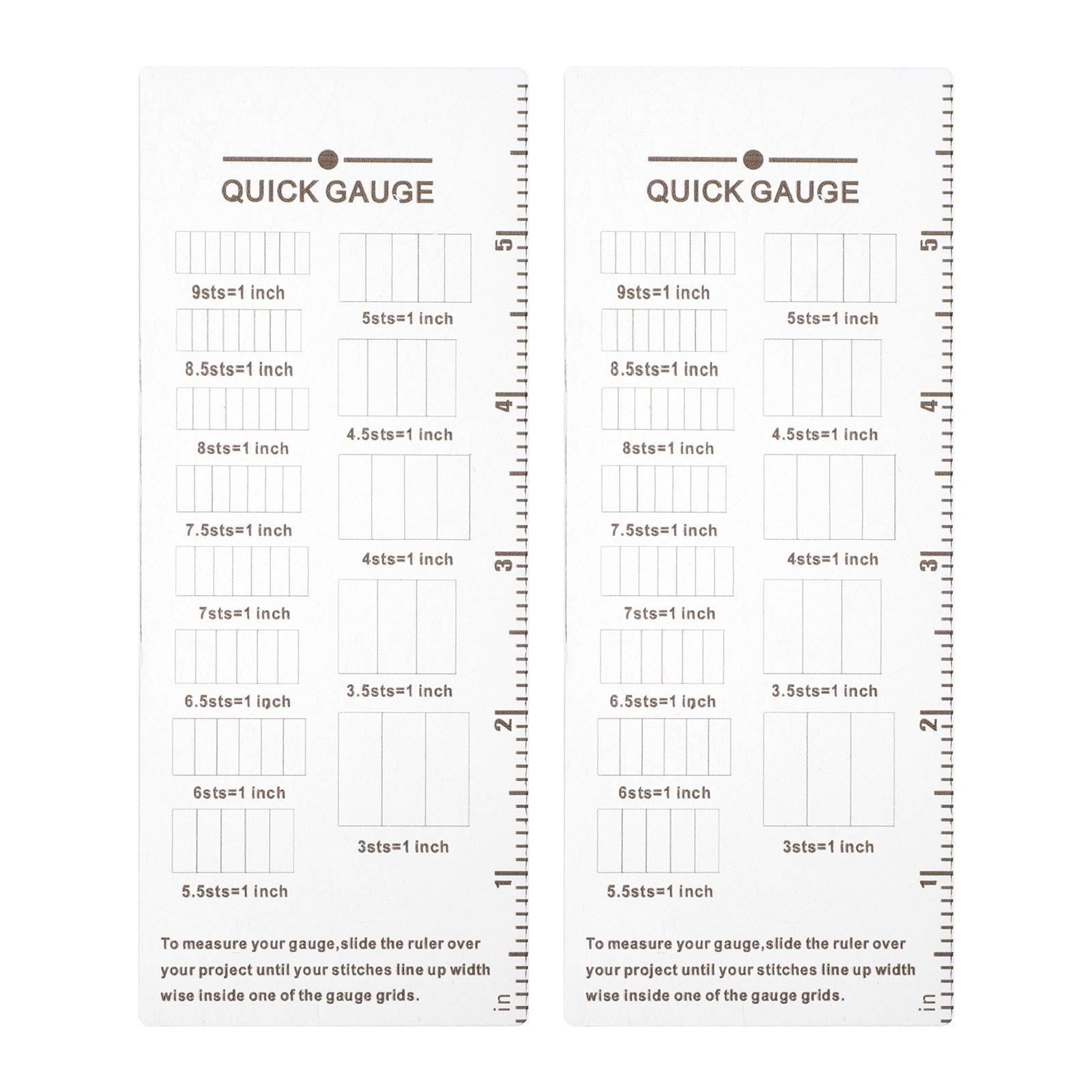2Pcs Knitting Gauge Ruler Acry - Sewing Knit 评论和价格