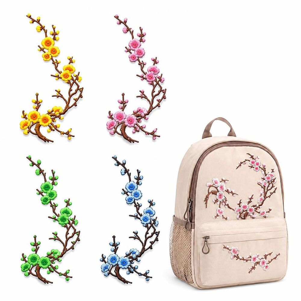 DIY Cherry Blossom Iron On Pat - Sewing Textiles 评论和价格