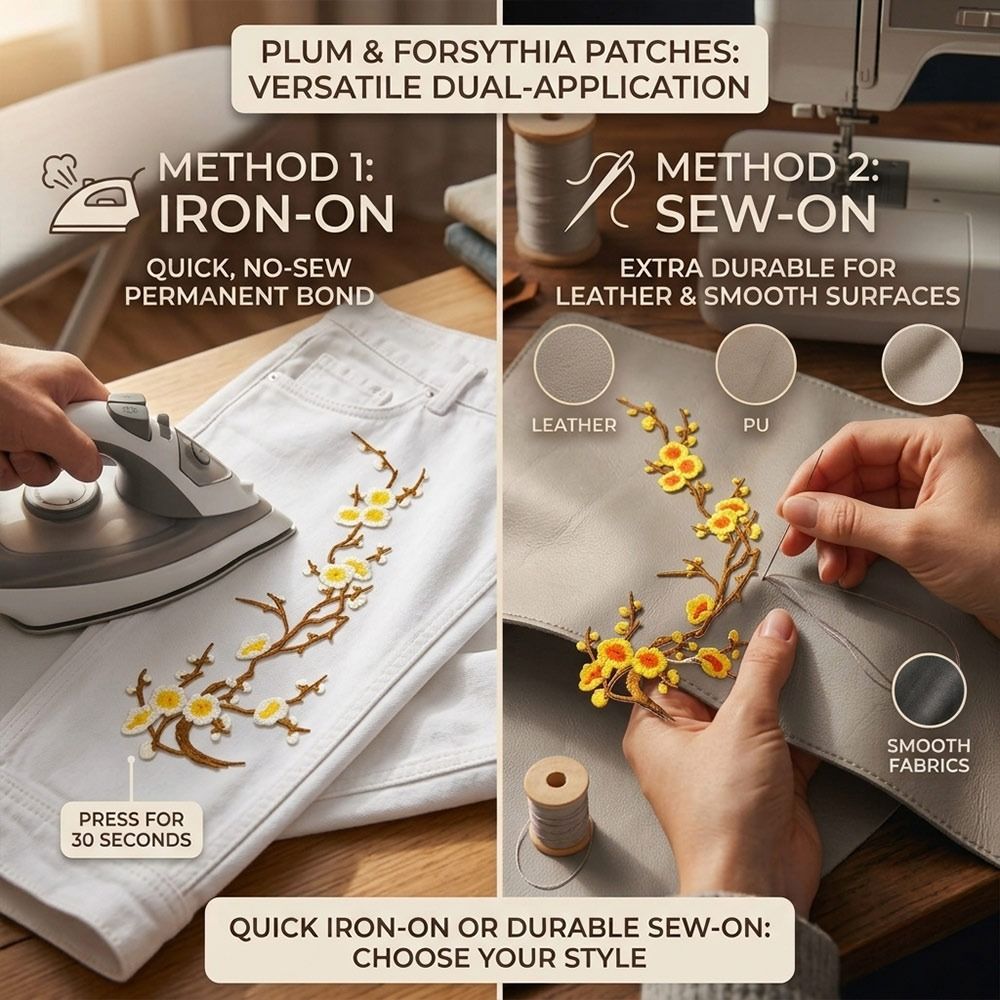 DIY Cherry Blossom Iron On Pat - Sewing Textiles 评论和价格