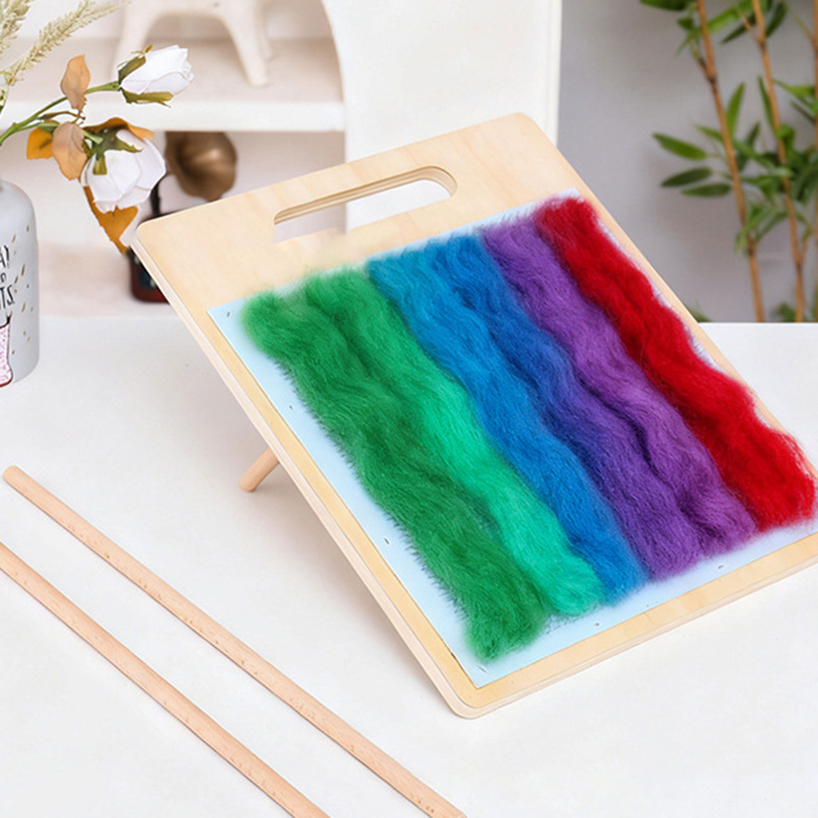 Wool Blending Board Wooden Woo - Textile Sewing Support 评论和价格