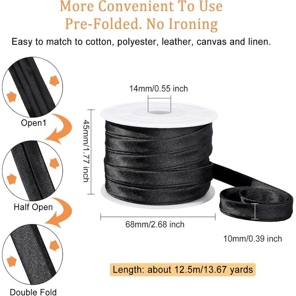 13.5 Yard Satin Bias Tape 0.47 - Binding Tape Bias 评论和价格