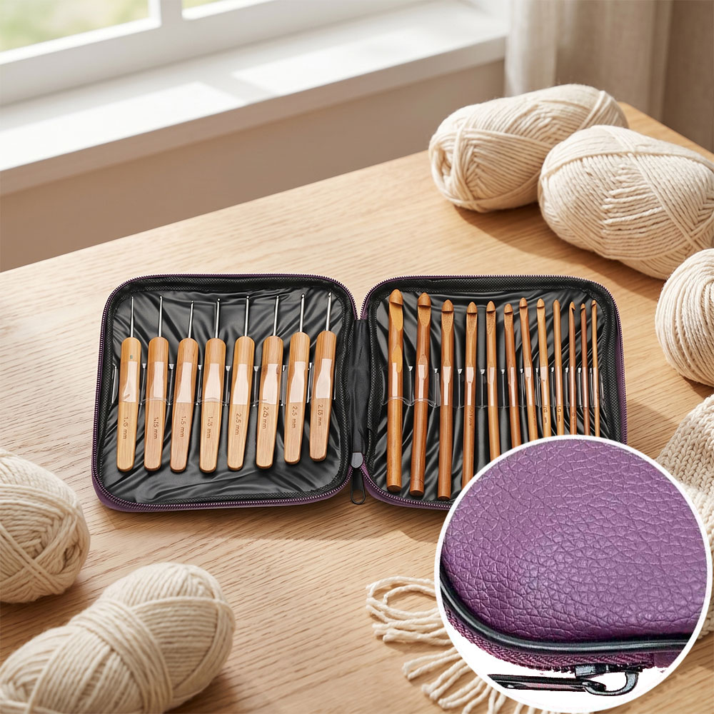 74pcs Bamboo Crochet Hooks Set - Sewing Knit 评论和价格