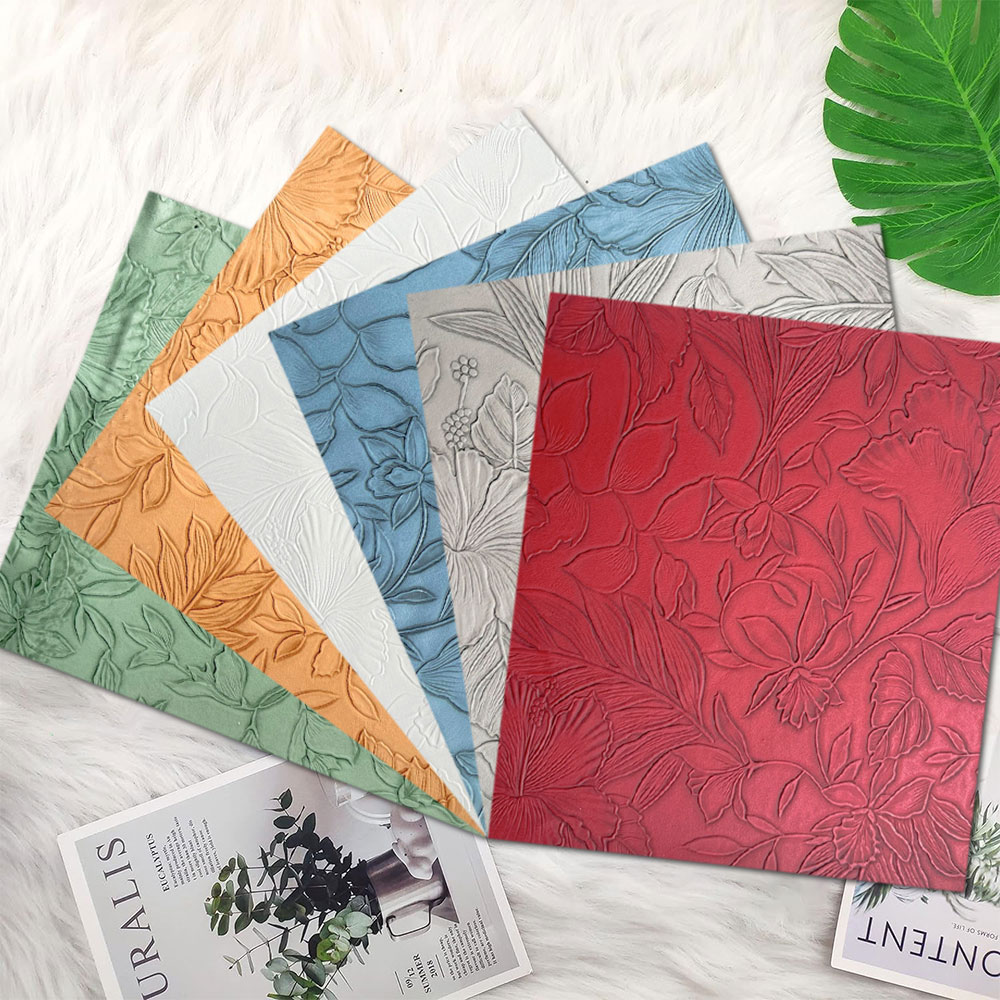 Vintage Flower Embossed Faux L - Vintage Sewing Textile 评论和价格
