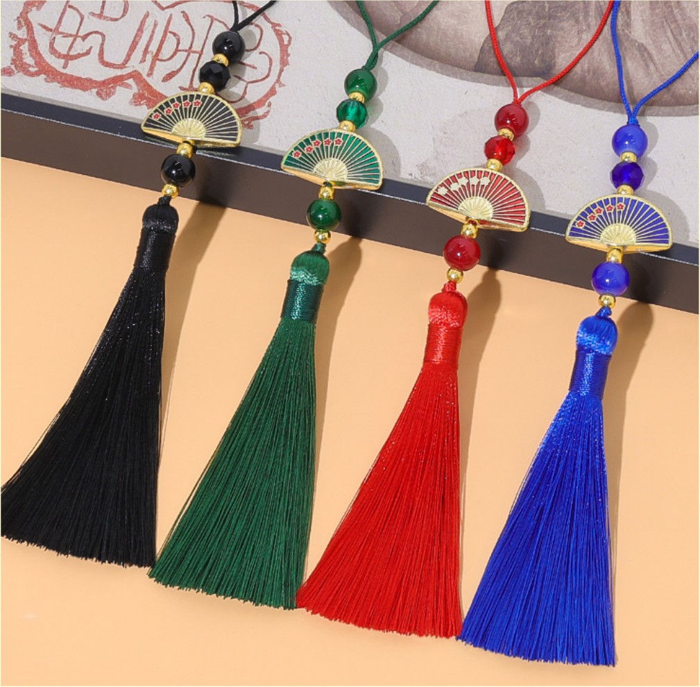 10pcs Vintage Bead Fan Tassels - Vintage Sewing Textile 评论和价格