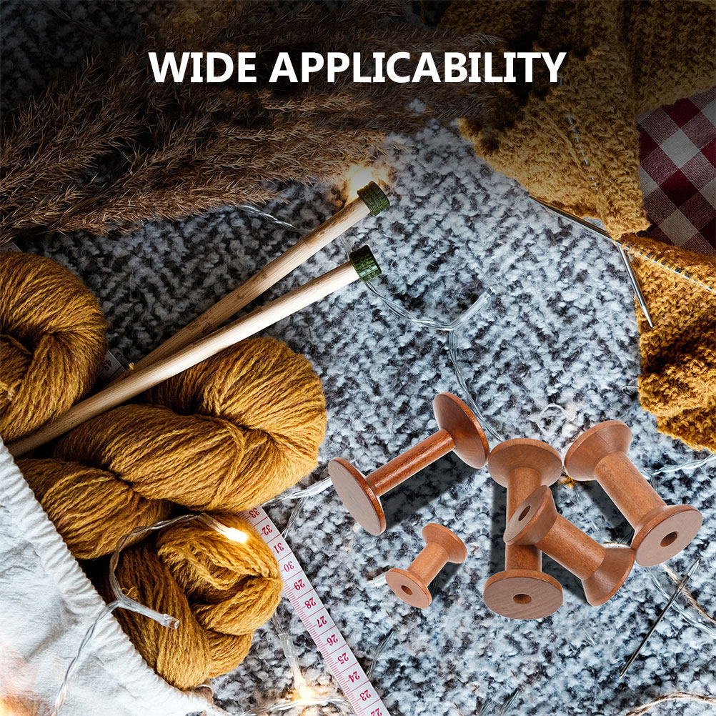 7Pcs Wooden Bobbins Set Space  - Sewing Knit 评论和价格