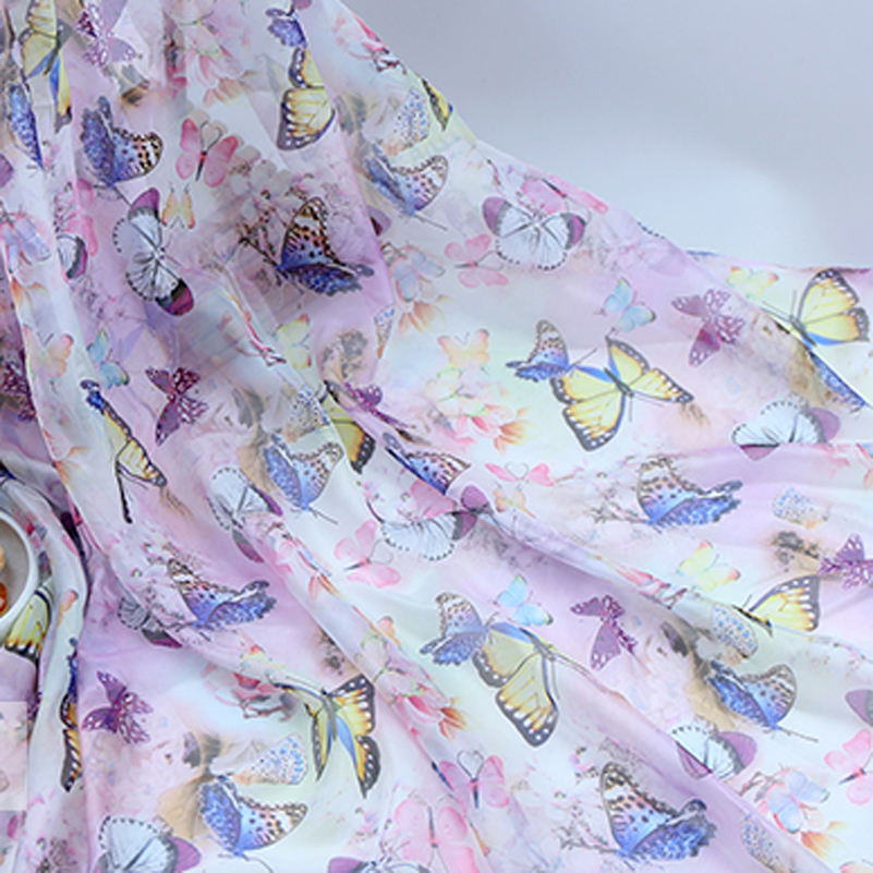 30D Butterfly Printed Chiffon  - Sewing By 评论和价格