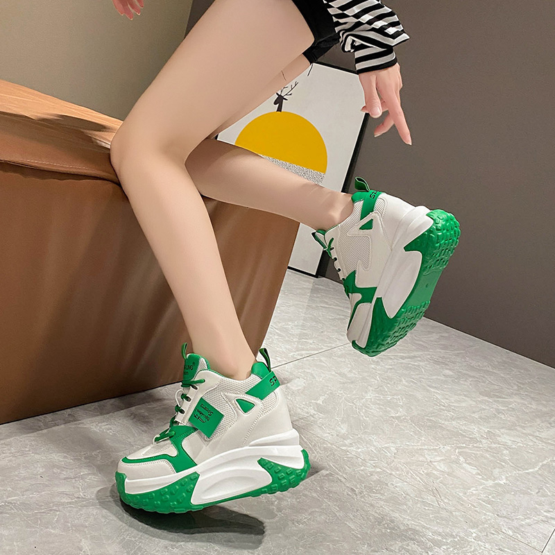 9.5CM Women High Platform Snea - Sewing Net 评论和价格