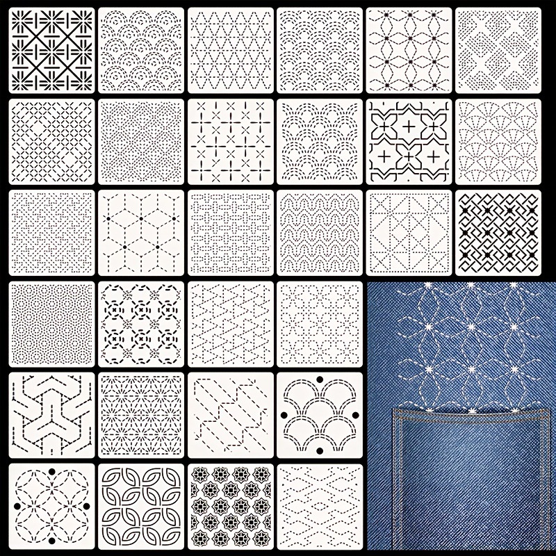 30Pcs Embroidery Templates DIY - Sewing Expert 评论和价格