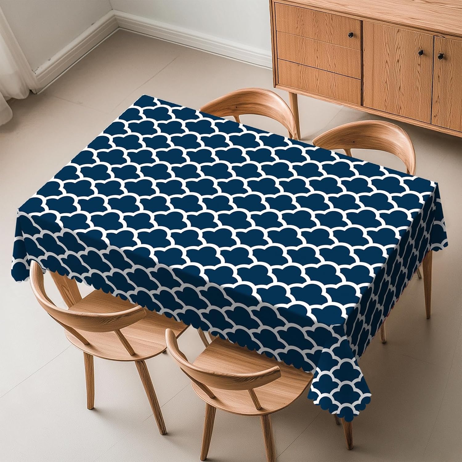 Blue Tablecloth Navy Cloud Sea - Century Textile & Sewing Supply By Owner 评论和价格
