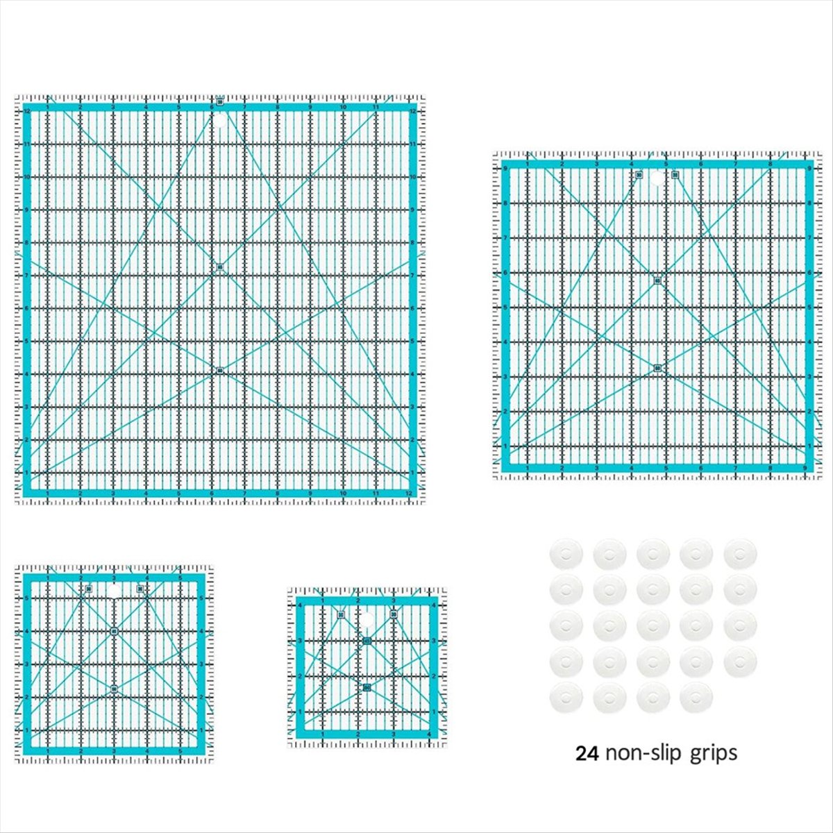 MALL 4pcs Quilting Rulers,Quil - Quilting Ruler Square 评论和价格