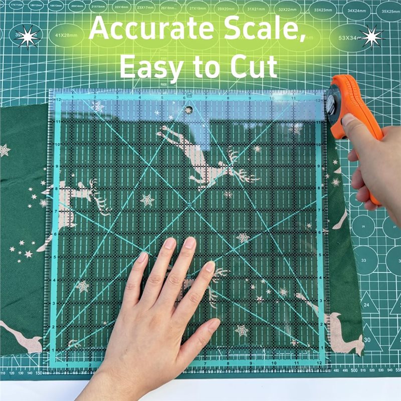 A25F-Blue 7-Piece Collar Ruler - Quilting Ruler Square 评论和价格