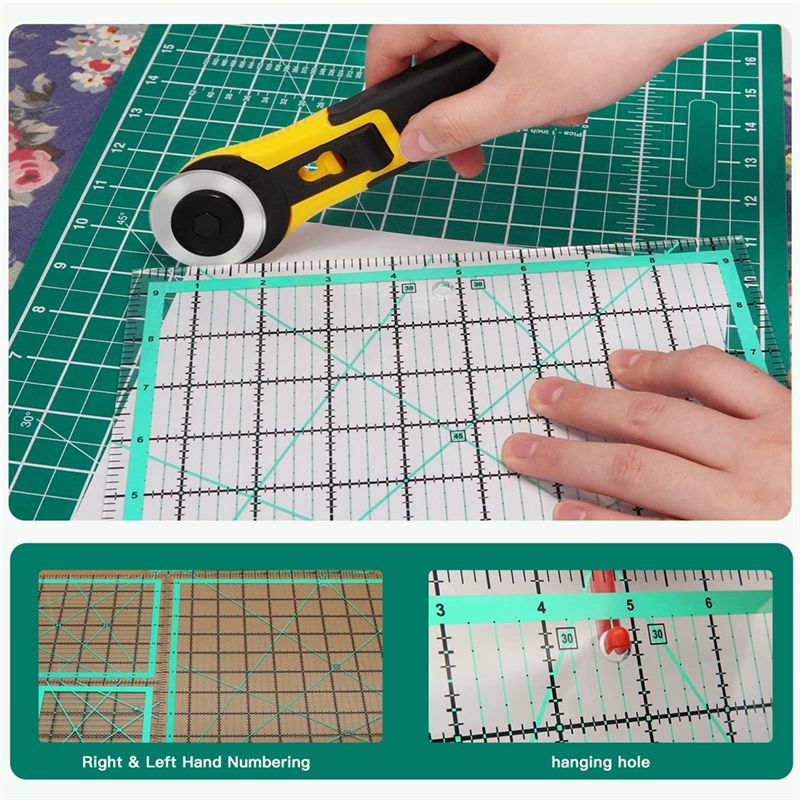 J1UL1N 4PCS Square Quilting Ru - Quilting Ruler Square 评论和价格