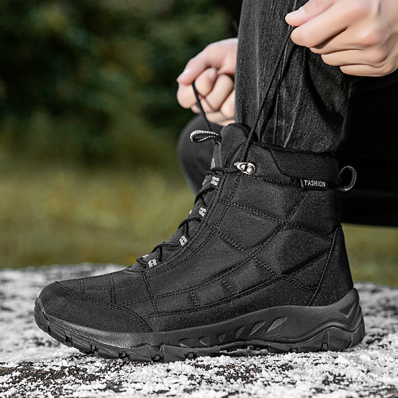 Men's Winter Velvet Hiking Boo - Sewing Velvet Fabric 评论和价格