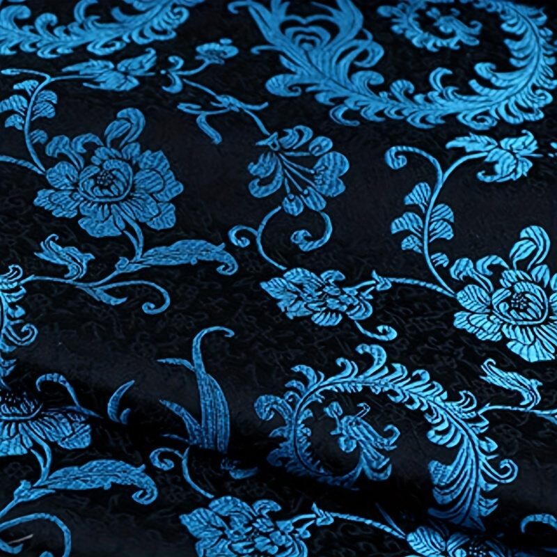 3D Blue Phoenix Tail Brocade F - Sewing Cloth 评论和价格