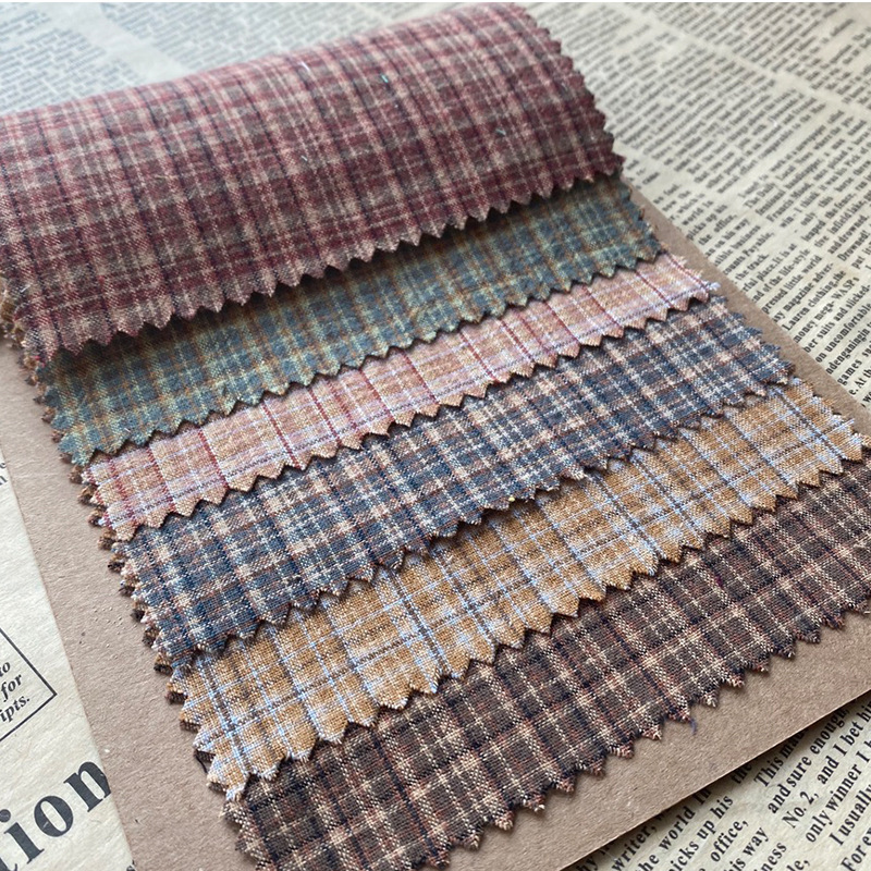 Cotton Plaid Fabric 100x145cm  - Vintage Sewing Textile 评论和价格