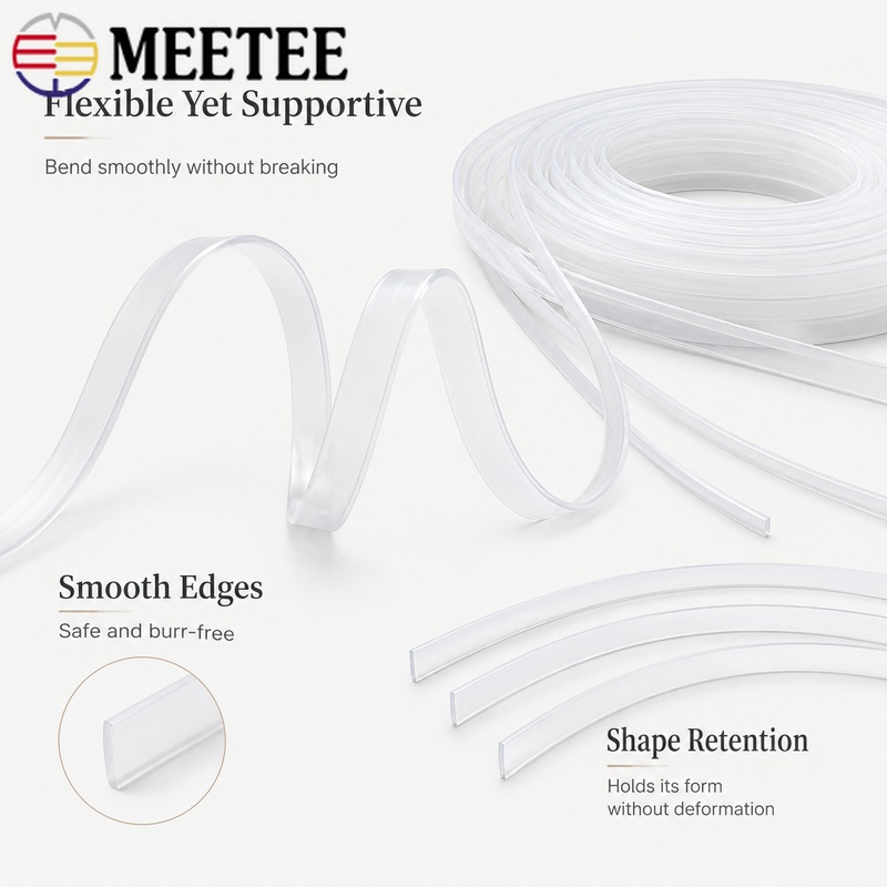 5M 4-12x1.3-2mm Clear Plastic  - Textile Sewing Support 评论和价格